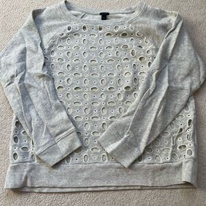 Jcrew Eyelet Sweatshirt Size Medium